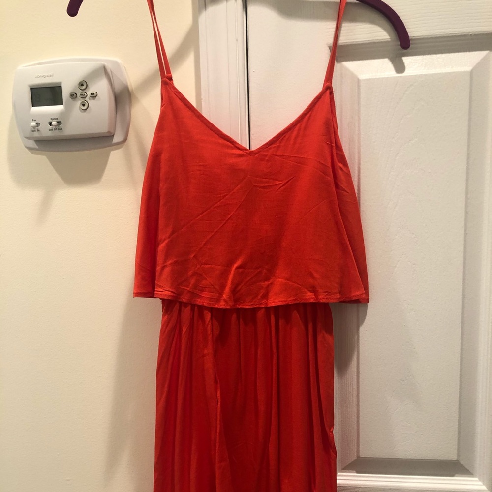Coral summer dress